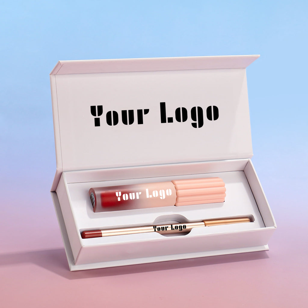 Customized Lipstick Kit Two in One Set Lip Liner and Lip Gloss for Wedding Birthday Anniversary Celebration Event Gift (for 50)
