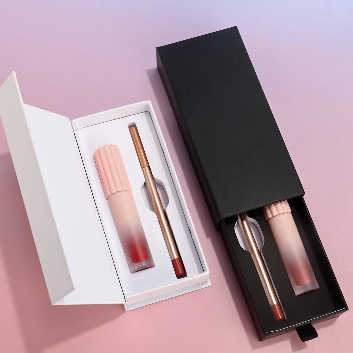 Customized Lipstick Kit Two in One Set Lip Liner and Lip Gloss for Wedding Birthday Anniversary Celebration Event Gift (for 50)