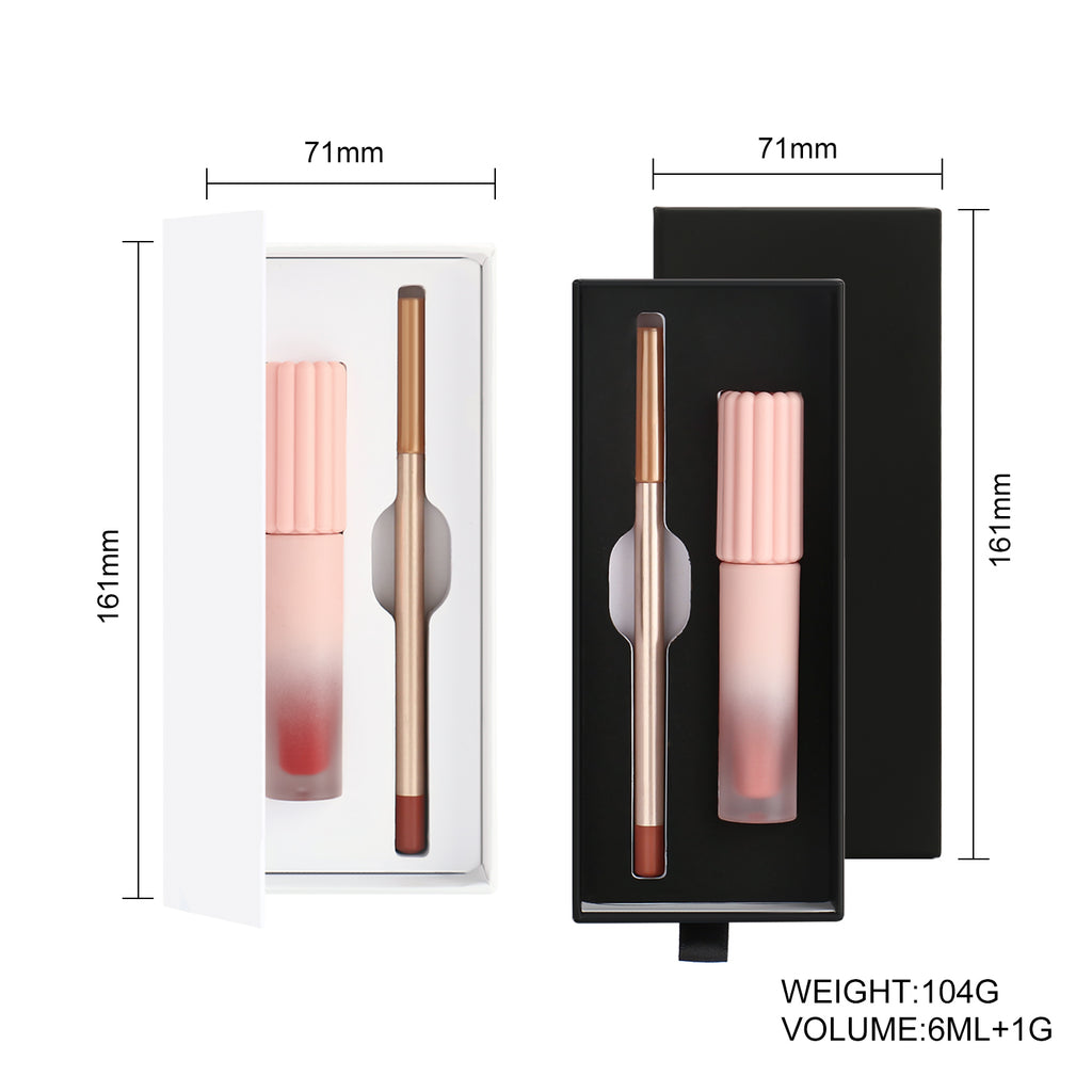Customized Lipstick Kit Two in One Set Lip Liner and Lip Gloss for Wedding Birthday Anniversary Celebration Event Gift (for 50)