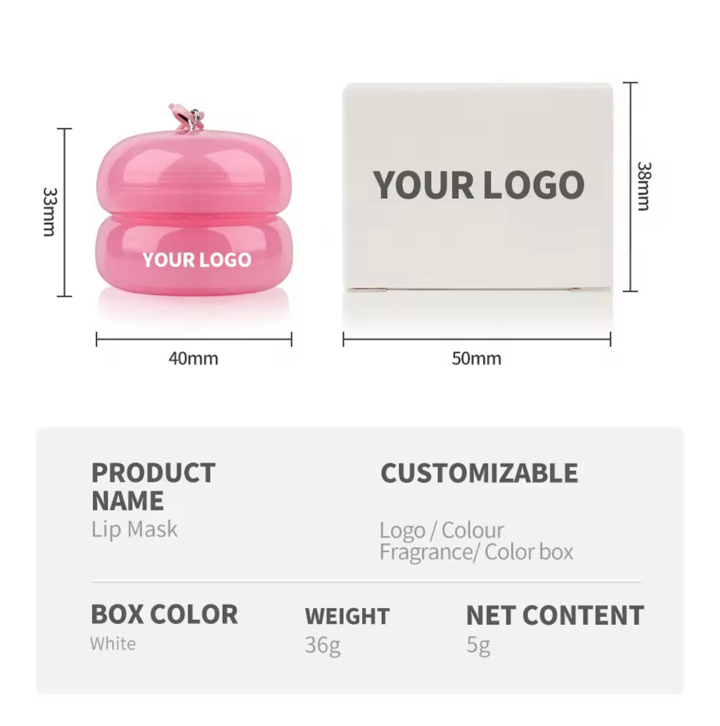 Personalized Lip Mask Flower Keychain – Custom Party Favor