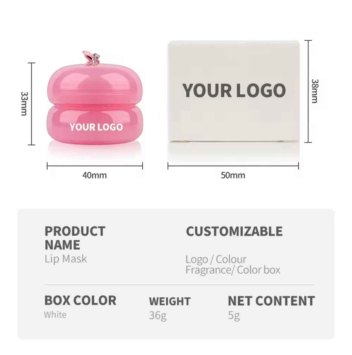 Personalized Lip Mask Flower Keychain – Custom Party Favor